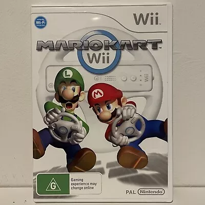 Mario Kart Nintendo Wii Game Wii U Complete Inc Manual PAL 2008 • $26.99