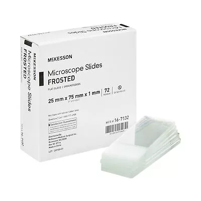 McKesson Glass Microscope Slides 1 X 3 Inch X 1 Mm Frosted End 72 Pcs • $8.30