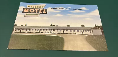 Mitchell SD South Dakota Miller's Motel Linen Postcard Unposted 1950’s • $2.49