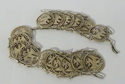 1879 Silver  Mexican Coin Bracelet. Needs Repair 1879-1898 Silver Coins • $20