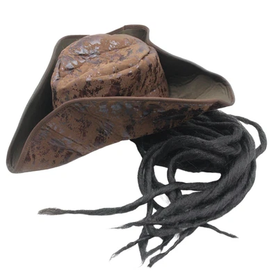 £15.52 • Buy Pirate Hat Rtificial Leather Ccs Jack Sparrow  For Cosplay Party A