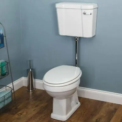 £299.97 • Buy Traditional Bathroom Toilet Pan & Cistern Low Level Gloss White WC Ceramic Flush