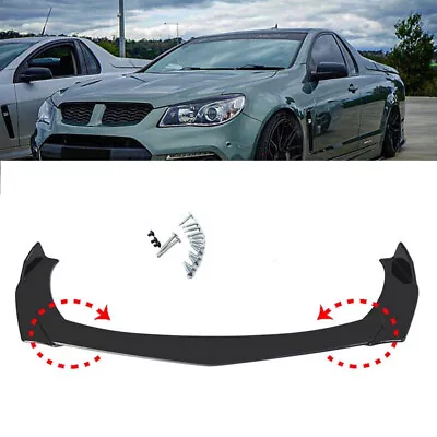 For Holden VE & VF Commodore Front Bumper Lip Splitter Spoiler  Body Kit Black • $43.95