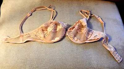 Lovely La Perla Malizia 3 Beige Underwire Mesh/lace Bra USA 36C. Made In Italy • $59