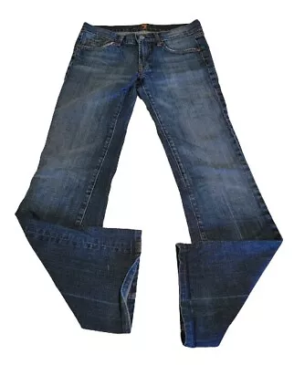 7 For All Mankind Bootcut Jeans Womens 28 Whiskered  Low Rise Jeans Blue • $15.99