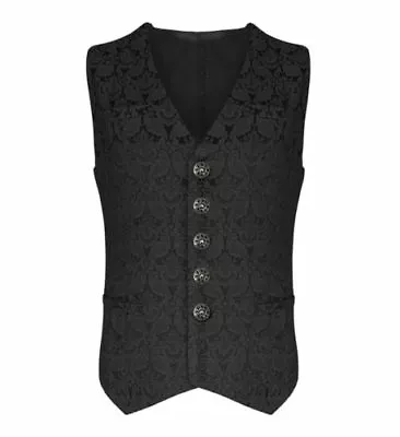  Brocade Men's Vest Waistcoat Gothic Steampunk Victorian/Western-Reenactment • $43.35
