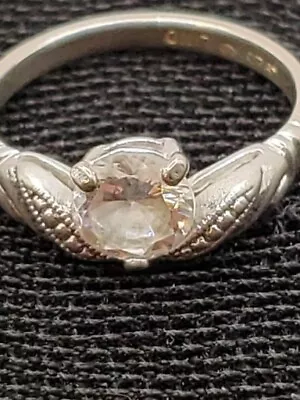 Lind Ring Engagement Vintage Wedding Size 6.75 Unisex Silver Tone • $9