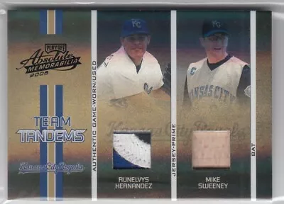 2005 Mike Sweeney Absolute Memorabilia Tandems DUAL PATCH BAT /150 - KC Royals • $12.99