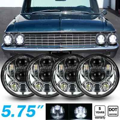 For Ford Galaxie 500 1962-1974 4pcs 5.75  5-3/4 LED Headlights Hi-Lo Sealed Beam • $99.99