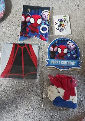 $8 • Buy Spiderman Birthday Party Decorations 2 Kinds Of  Balloons, Cake Toppers, Banners