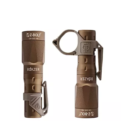 Z-BOLT® Hand Carry LED Flashlight - Free Thyrm Pocket Clip - 18350 (FDE) • $148