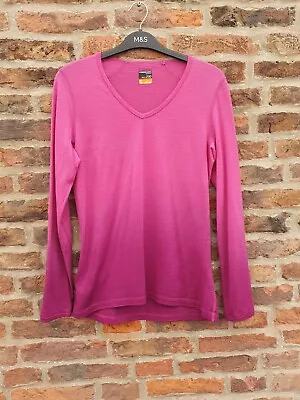Icebreaker Merino Bodyfit 200 Women's Baselayer Size Medium Ombre Pink Wool • £29.99
