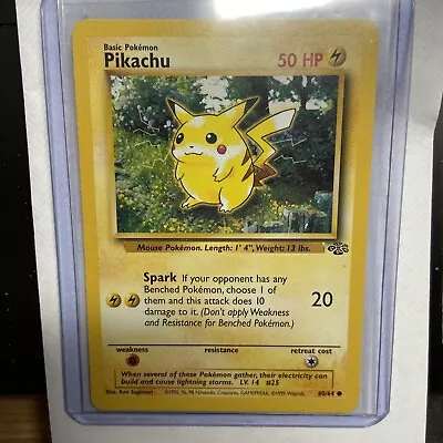 Near Mint Pikachu 60/64  Jungle Pokemon WOTC Common • $2.99