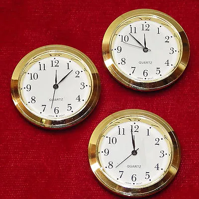 Seiko Mini Insert Clock Movement LOT OF 3 NEW Quartz Battery Fit Up 1 7/16   • $23.75