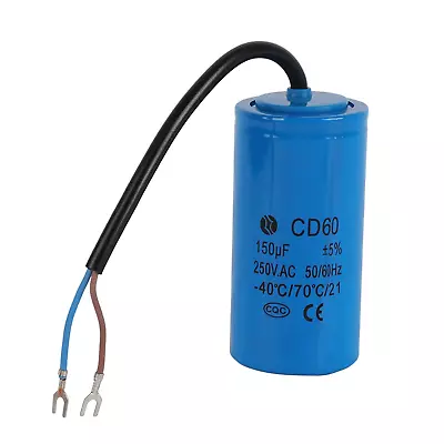 CD60 250V AC Run Capacitor150uF Start Run Motor Capacitorfor Motor Air Etc Of • £10.91