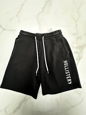 Mens Hollister Soft Track Style Shorts Black Small  Very Good Cond • £7