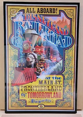 Disneyland Railroad Attraction Poster 12x18 Framed SIGNED By Bob Gurr Autograph • $99.99