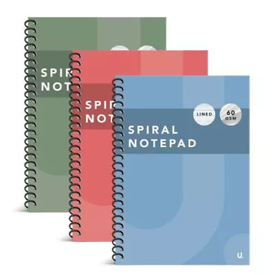 1 X Martello P1106 A5 Spiral Notepad 160 Pages Lined Book - Assorted Colours • £4.99