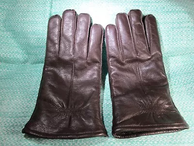 ARIS Style #72154 Brown Leather Fleece-Lined Gloves MENS L/G - No Box • $29.95