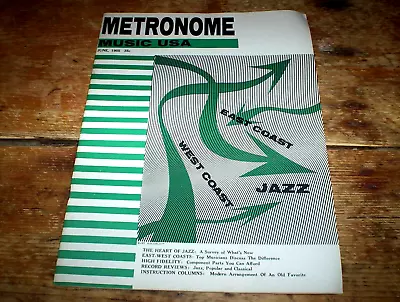 1955 METRONOME Jazz Magazine EAST COAST / WEST COAST Cover AL COHN Vg++ • $39.95