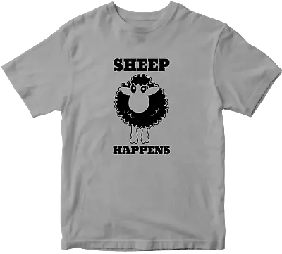 Sheep Happens T-shirt Funny Joke Sh*t Happens Novelty Rude Offensive Top Gift • £8.99