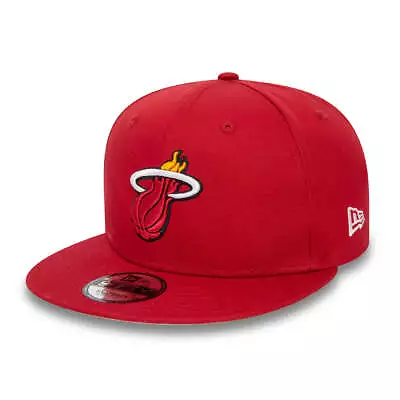 New Era 9FIFTY Miami Heat Snapback Cap - NBA Rear Logo - Red • £35.95