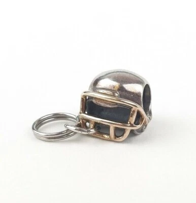 £92.42 • Buy Pandora Sterling Silver & Gold 925 ALE Football Helmet Charm Bead Rare VTG