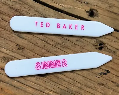 Ted Baker SINNER Replacement Branded Collar Bone Stiffeners/Stays/Tabs  6cm NEW • £3.95