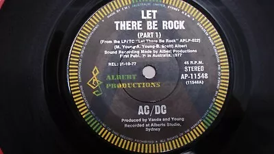 Ac/dc Let There Be Rock Rare A Label Promo • $2500
