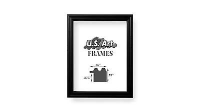 US ART Frames .75  Black Solid Poplar Wood Picture Poster Frames S-A • $19.99