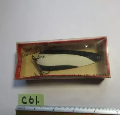 #C61) DARDEVLE Black & White #2 Spoon Vintage Fishing Lure And Box • $7.99