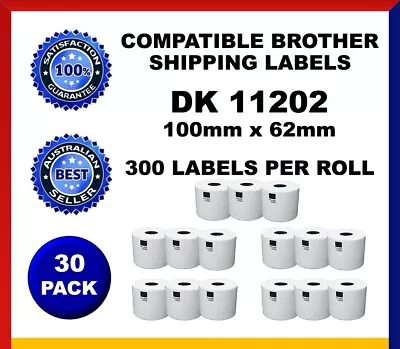 30 Rolls Compatible Brother DK-11202 White Label For QL-570 QL-700 62x100mm • $137.95