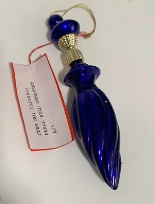 Vintage Christmas Ornaments Set Of 9 Blue  Glass Twist Icicles Silvestri • $24.99