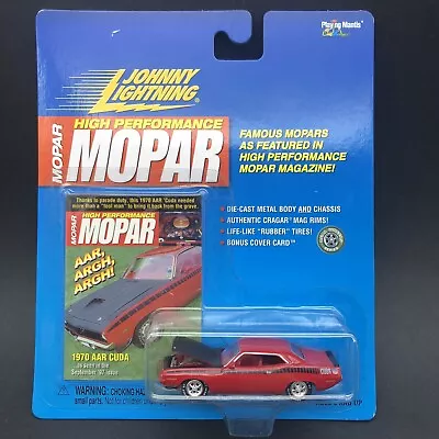 Johnny Lightning Mopar 1970 70 Plymouth AAR Cuda Red Diecast Car 1/64 Scale • $17.99