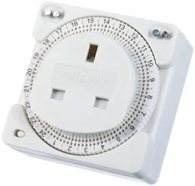 Plug In Timer Compact 24 Hour Water Heater/Immersion Timer With Pins - Timeguard • £11.49