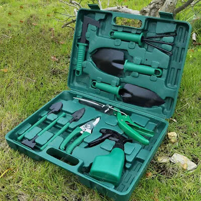 10PCS Gardening Tools Set Gifts Ergonomic Non Slip Handle Garden Hand Tool Set • £15.77