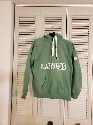 Lazy Jacks Green Cotton Heavier Weight Hoodie Sweatshirt Womens Size Small • £18.99