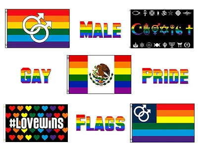 3x5 Wholesale Lot Mexico Mexican Male Gay Pride Set Flags Flag 3'x5' • $29.88