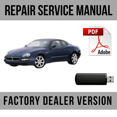 Maserati 4200GT Tipo M138 2001-2007 Shop Repair Manual USB • $16.49