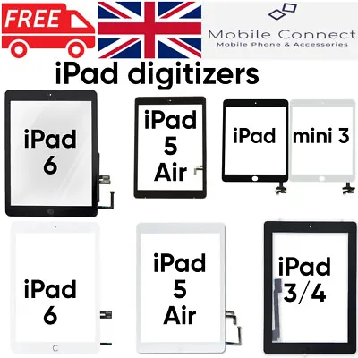 £14.99 • Buy Digitizer For IPad 1 2 3 4 5 6 7 8 Air Mini Screen Replacement Front Touch Glass