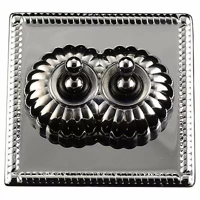 £19.99 • Buy Convert A Switch Light Switch Double Cover Plate Dolly Toggle Choose Finish