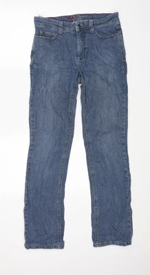 £8 • Buy Mac Jeans Womens Blue Cotton Straight Jeans Size 32 L28 In Regular Zip