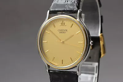 [Near MINT] Seiko Credor 8J81-6B00 18KT Gold Dial Men's Quartz Watch From JAPAN • $330.98