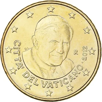 2012 R Vatican Pope Benedict XVI 50 Cent Euro Coin BU From A Mint Roll • $1.81