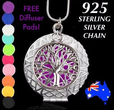 Tree Of Life Aromatherapy Essential Oil Diffuser Pendant Necklace + FREE Pads  • $12.95