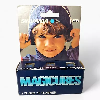 Vtg Sylvania Blue Dot Magicubes 3 Cubes 12 Flashes In Original Box Unopened NOS • $9.99