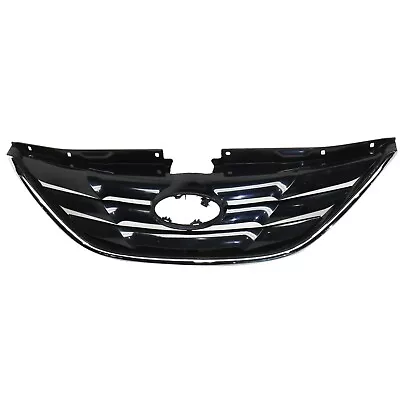 Grille For 2011-2014 Hyundai Sonata With Chrome Molding And Emblem Provision • $45.66