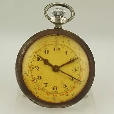 Rar Chronograph Pocket Watch Mechanical Collectible Time Piece Jewelry Jewellery • $35