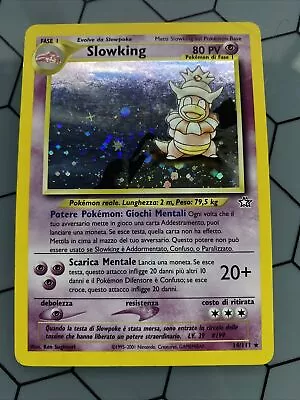 ITALIAN SLOWKING #14 /111 Pokemon Neo Genesis X Cosmos Holo - LP • $23.99