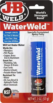 JB Weld Jb8277 Waterweld Under Water Adhesives Off White 2 1 Pack  • £10.90